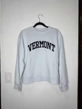 H&M Vermont Crewneck Sweatshirt Long Sleeve Soft Baby Blue Women's Small NEW